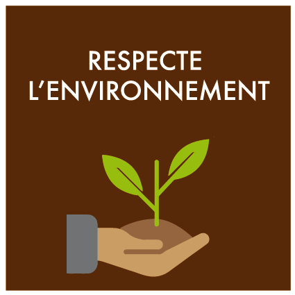 picto-environnement L'entreprise respecte l'environnement.